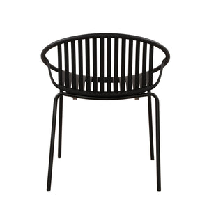English Elm Christopher Knight Home® - 7 Expandable Outdoor Dining Set with Acacia Table & Stackable Chairs, Durable Metal Frame, Patio Black,Teak N768P192555K_6_N768P190946T