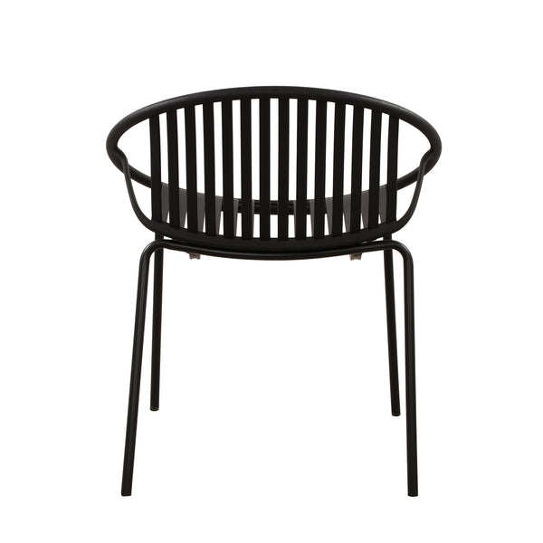 English Elm Christopher Knight Home® - 7 Expandable Outdoor Dining Set with Acacia Table & Stackable Chairs, Durable Metal Frame, Patio Black,Teak N768P192555K_6_N768P190946T