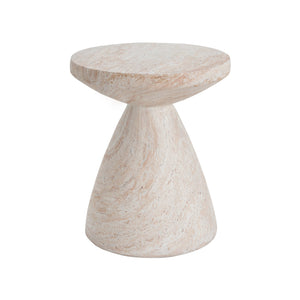 English Elm Christopher Knight Home® - Outdoor/Indoor Lightweight Concrete Side Table In Travertine Finish - Elegant Hourglass Design, Versatile Use N773P253809Z