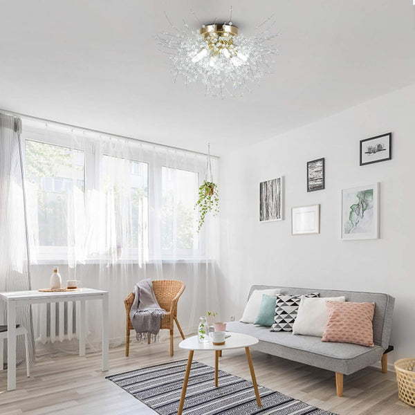 English Elm Flush Rattan 3-Light Semi Flush Mount Ceiling Light Fixture – Handwoven Eco Boho Farmhouse Chic Ambient Golden W2738P185412