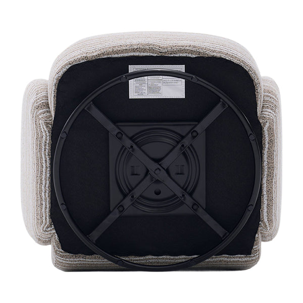 English Elm Modern 360° Swivel Boucle Armchair with High-Resilience Sponge, 550lb Capacity, Cozy Lounge Accent Chair khaki W395P355481