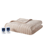 Beautyrest Microplush Casual Heated Blanket with Wifi Technology BR54-4131 Taupe