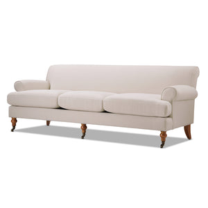 English Elm Jennifer Taylor Home - Alana Three-Cushion Tightback Sofa - Durable Sky Neutral Beige Upholstery For Timeless Elegance B2719P238312