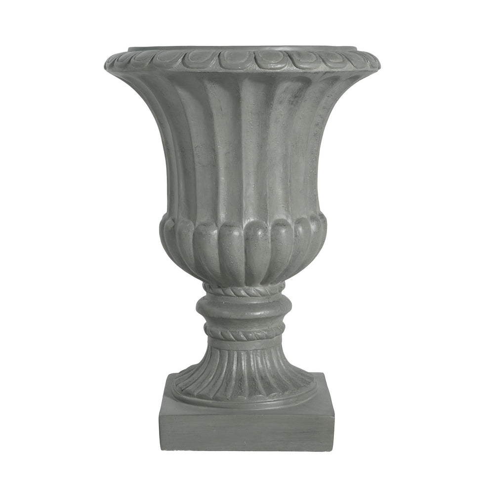 English Elm Christopher Knight Home® - Outdoor Garden Urn Planter 26" Handcrafted Magnesium Oxide Classic Patio & Indoor Decor, Ready-to-Use Gray N772P334155G