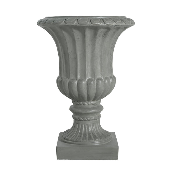 English Elm Christopher Knight Home® - Outdoor Garden Urn Planter 26" Handcrafted Magnesium Oxide Classic Patio & Indoor Decor, Ready-to-Use Gray N772P334155G