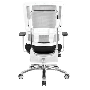 OSP Home Furnishings White Mesh Ergonomic Manager Chair with Lumbar Support and Adjustable Arms for Office Black 99661W-3M
