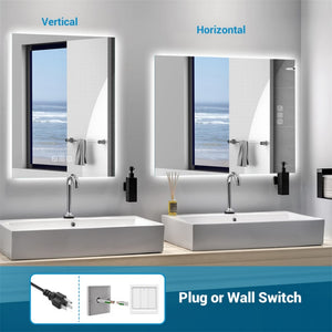 English Elm 32" LED Bathroom Mirror with Quick 5-Min Defog, 3-Color Stepless Dimming, CRI90+, Memory Function T3177P284020
