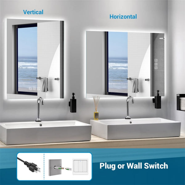 English Elm 32" LED Bathroom Mirror with Quick 5-Min Defog, 3-Color Stepless Dimming, CRI90+, Memory Function T3177P284020