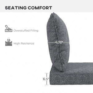 English Elm Outsunny 4-Piece Patio Cushion Set With Back Pillows - Durable, Stylish, And Comfortable Outdoor Seating W2225P174521-GIGA