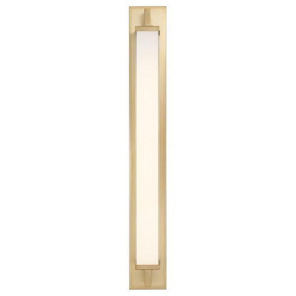 English Elm 34-inches Warm Metallic Led Vanity Light Bar Dimmable with Selectable Color Temperature Antique Brass B370P394096