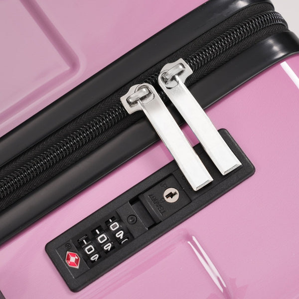 English Elm Luggage 3 Piece Polycarbonate Hardshell Set with Tsa Lock and Spinner Wheels N730P298383P