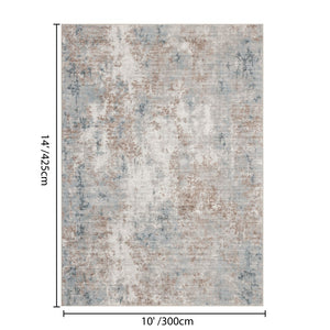 English Elm Crystal Abstract Low Pile Area Rug Modern Graphic Design for Living and Dining Spaces Ivory B186P479425