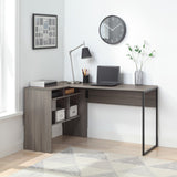 OSP Home Furnishings Hagney Lane L-Shaped Desk Farm Oak