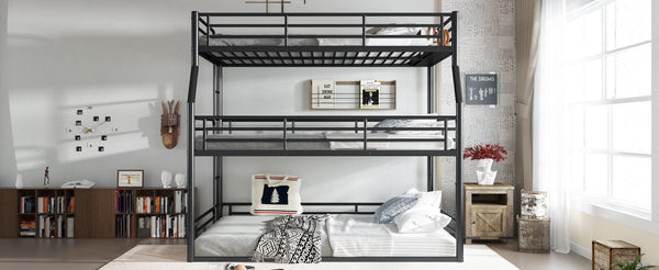 English Elm Twin Xl Solid Pine Loft Bed with Built-in Led Lighting and Storage Shelves Black W1580S00586