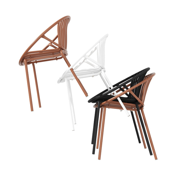 English Elm Christopher Knight Home® - 7 Expandable Outdoor Dining Set with Acacia Table & Stackable Chairs, Durable Metal Frame, Patio Teak,White N768P192555W_6_65428.00