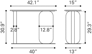 Pemba Console Table Multicolor 109770 Zuo Modern