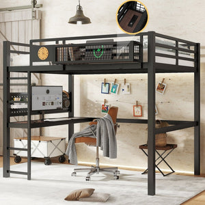English Elm Full Bunk Bed with Trundle Bookshelf Storage Pine Frame Car Design for Kids W1580S00375