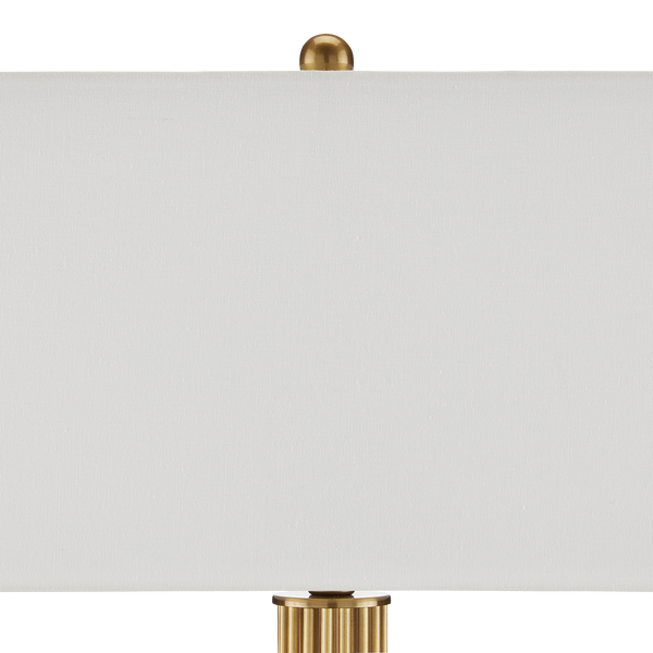 Allegory Antique Brass Table Lamp - Elegant Design with White Marble Base, Perfect for Modern Spaces