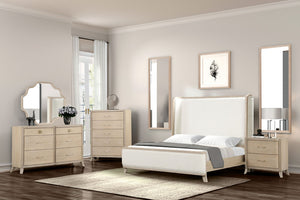 English Elm Transitional Oak Veneer Chest Dovetail Drawers Acrylic Hardware Felt Lined Bedroom B2741P370417
