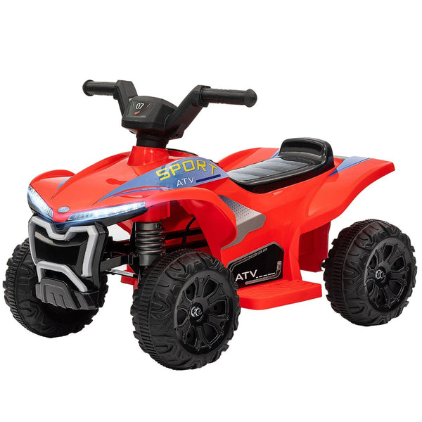 English Elm Qaba 6v Battery Powered Kids Atv Ride on Four Wheeler with Music Ages 2 to 6 Red W2225P249800