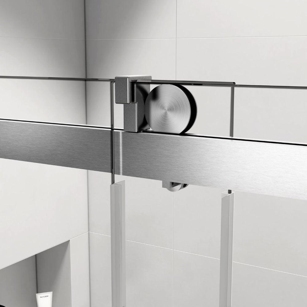 English Elm Roller Kit with Wall Brackets and Anti-jump Knobs for Frameless Shower Doors W1573P232527