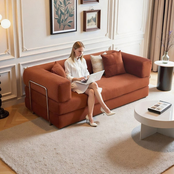 English Elm 2-In-1 Convertible Modular Sofa Bed - Memory Foam Comfort, No Assembly, Space-Saving Design For Any Room P2 W3653P355615-GIGA