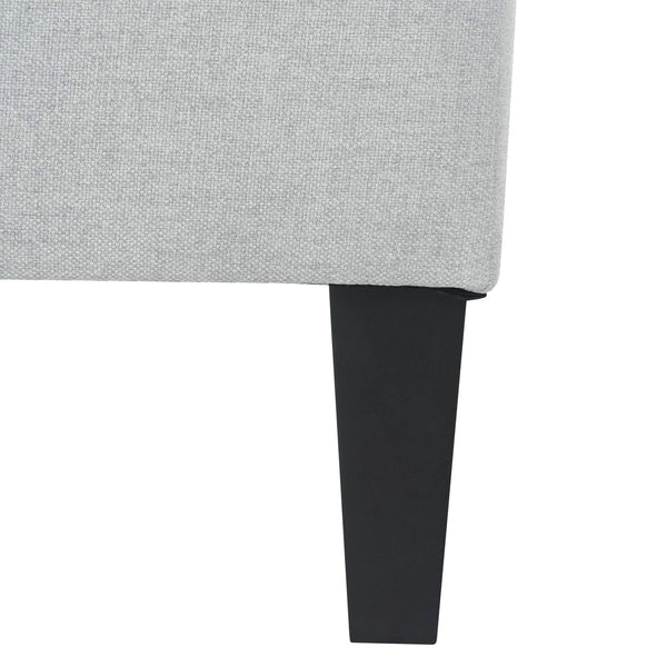 English Elm Christopher Knight Home® - OTTOMAN Mid-Century Fabric Upholstered Footrest with Plush Foam Cushion and Tapered Birch Legs, Versatile Seating Gray N770P197082G