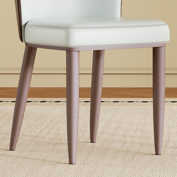 English Elm Modern PU Leather Dining Chairs with Carbon Steel Legs, Water‑Resistant, Stain‑Proof, 4-Pack for Home White W2699P338888