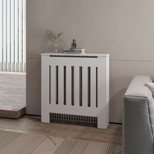 English Elm Fm Furniture Rio White Melamine Radiator Cover Slim Display Shelf for Hallway B128P334814