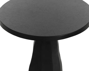 Sunpan KLIFF BISTRO TABLE - MODERN SCULPTURE IN BLACK CONCRETE - 34" FOR INDOOR & OUTDOOR DINING SPACES 112487