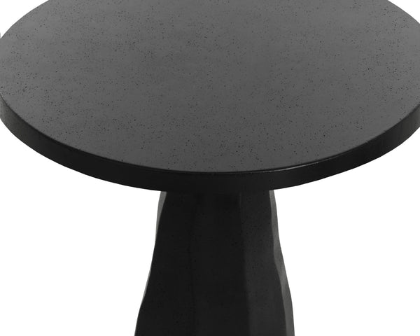 Sunpan KLIFF BISTRO TABLE - MODERN SCULPTURE IN BLACK CONCRETE - 34" FOR INDOOR & OUTDOOR DINING SPACES 112487