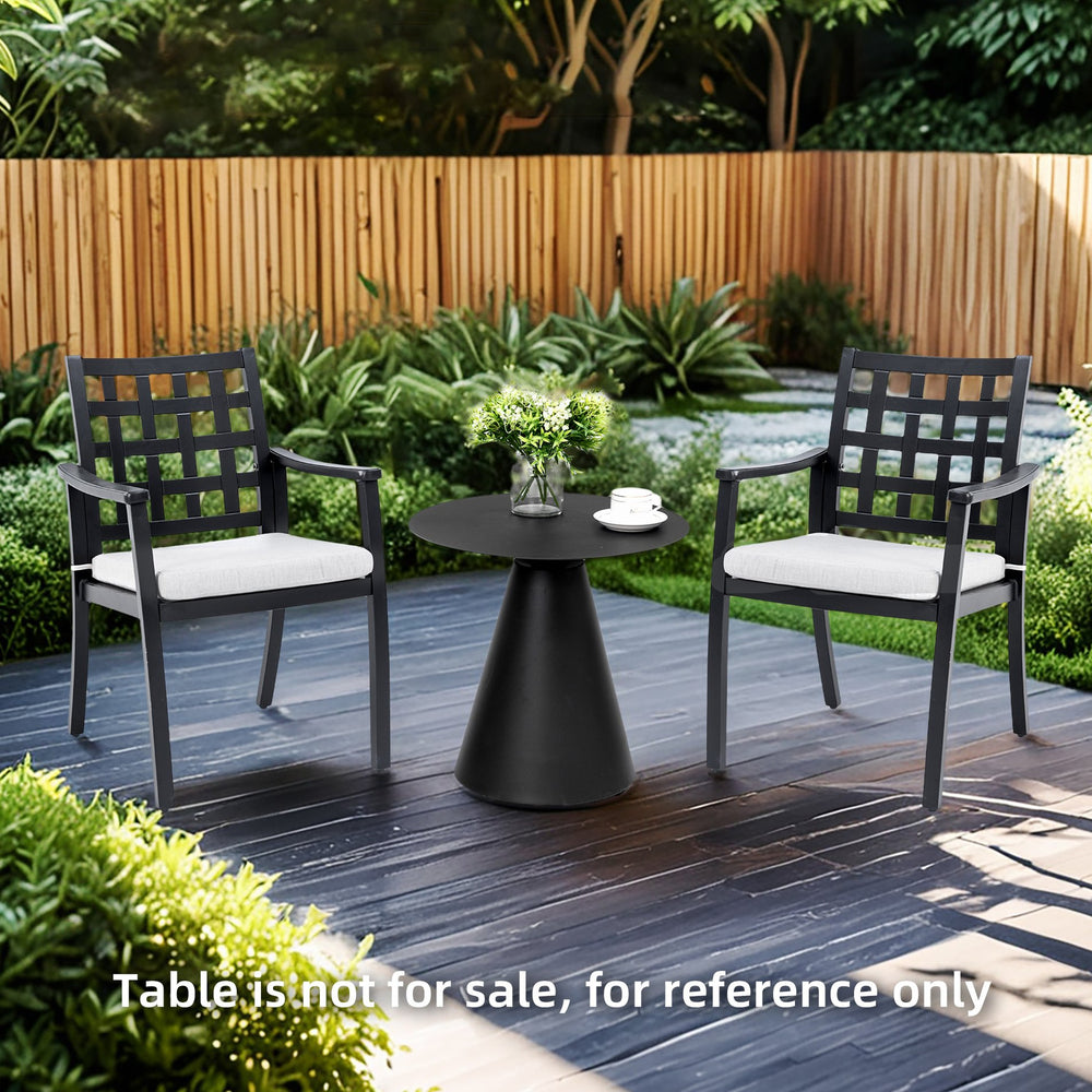 English Elm Modern Classic Cast Aluminum Outdoor Dining Chairs With Sunbrella Cushion – Stylish, Weather-Resistant! W1886P271053