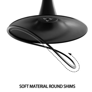 English Elm 31.5" Black Round Tulip Dining Table Set With 2 Gray Pu Chairs, Modern For Small Spaces & Easy Care W2189S00639