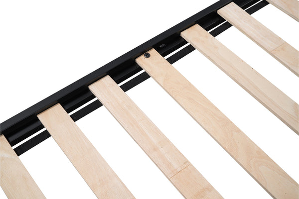 English Elm Twin Metal Loft Bed with Table & Bench Set, CPC-Certified, Noise-Free Slats, Guardrails, Drawers W427S00068