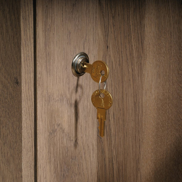 English Elm Lateral File - Stylish Brown Storage Solution With Lockable Drawer, Adjustable Shelves & Compact Design B356P402708