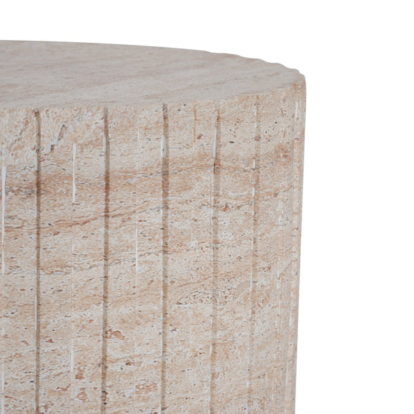 English Elm Christopher Knight Home® - Outdoor/Indoor Lightweight Concrete Side Table – Versatile Travertine Accent For Home & Garden Use N773P253797Z