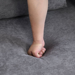 English Elm U-Can Modern Oversized Armchair with Ultra-Wide Seat, Asymmetrical Thick Arms, Built-In Storage, Plush Cushioning for Living Areas Gray SJ000130AAE