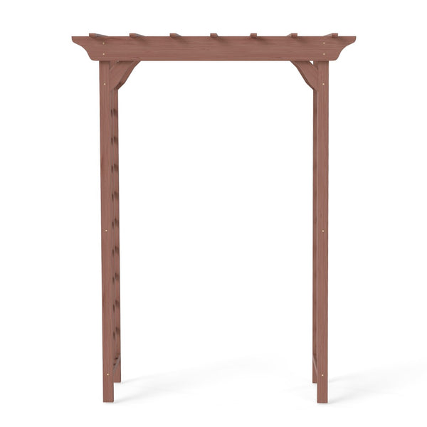 English Elm Wooden Garden Arch Solid Lattice Frame for Climbing Vines Weddings and Backyard Decor W2640P356950