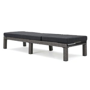 English Elm Puerta Outdoor Chaise Lounge Handwoven Rattan Iron Frame Poolside Patio Relaxation N775P247421K