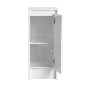 English Elm 12" Freestanding Bathroom Storage Cabinets with Soft-Close Door, Hidden Handle, Adjustable Shelves, Durable Finish W999P251808