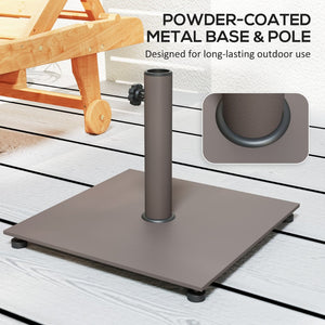 English Elm Outsunny Heavy Duty Steel Patio Umbrella Base 29 Lbs Powder Coated Outdoor Stand W2225P485558