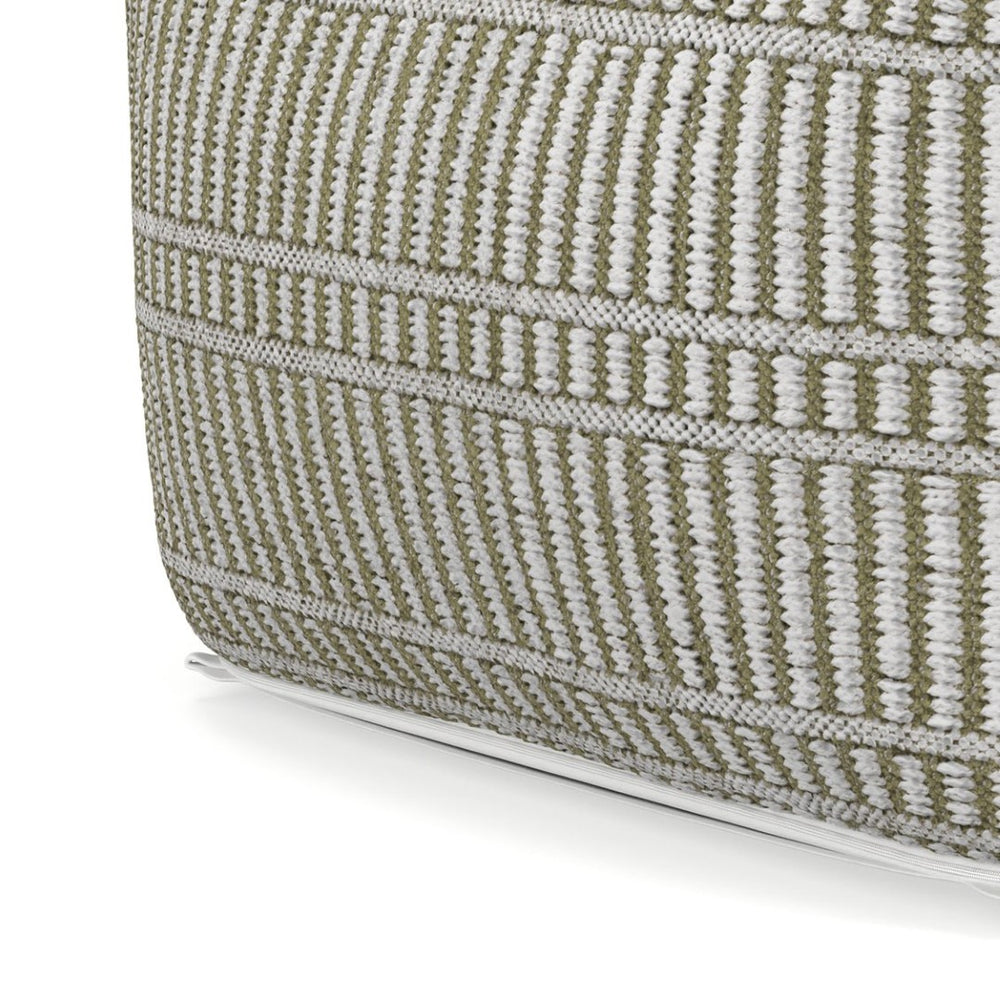 English Elm Safford Handwoven Geometric Square Pouf in Recycled Pet Yarn for Patio or Living Room B136P427586