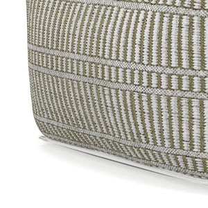 English Elm Safford Handwoven Geometric Square Pouf in Recycled Pet Yarn for Patio or Living Room B136P427586