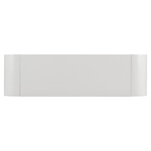 English Elm U_style Acacia Veneer Minimalist Console Table Slim Two Leg Frame for Entryway Halls White N711P213374K
