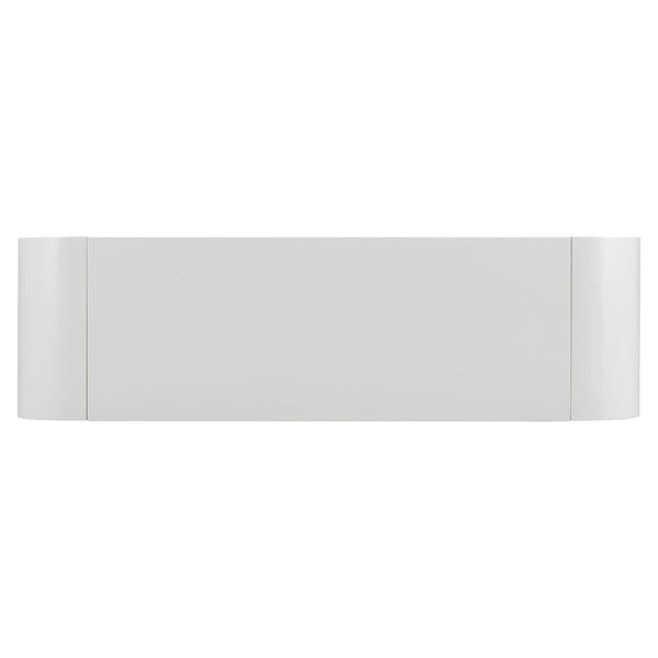 English Elm U_style Acacia Veneer Minimalist Console Table Slim Two Leg Frame for Entryway Halls White N711P213374K
