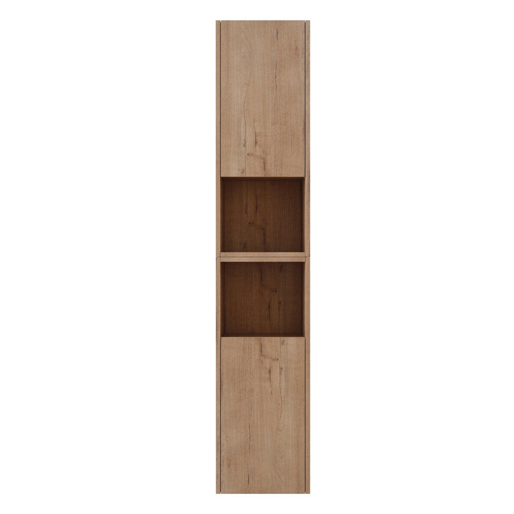 English Elm 24" Bathroom Side Cabinet - Wall-Mounted Design, Soft-Close Doors, Durable Plywood, Space-Saving Storage W999S00373
