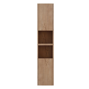 English Elm 24" Bathroom Side Cabinet - Wall-Mounted Design, Soft-Close Doors, Durable Plywood, Space-Saving Storage W999S00373