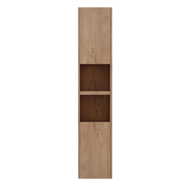 English Elm 24" Bathroom Side Cabinet - Wall-Mounted Design, Soft-Close Doors, Durable Plywood, Space-Saving Storage W999S00373