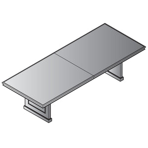 OSP Home Furnishings Townsend Large Rectangular Dining Conference Table Sturdy Durable Top for Spacious Rooms TOW-61-CHY