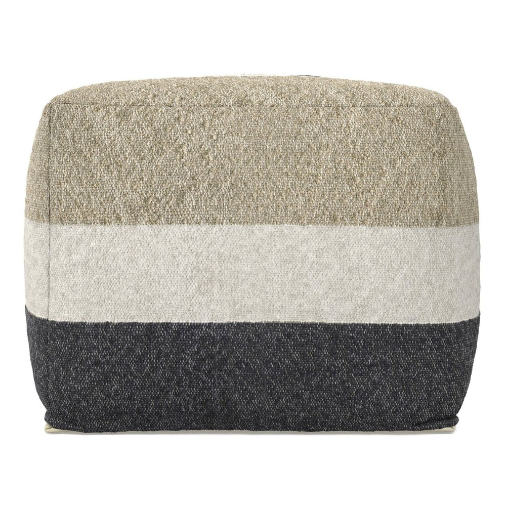 English Elm Claudette Woven Square Pouf Boho Global Pattern Footrest Accent for Living Rooms B136P427587
